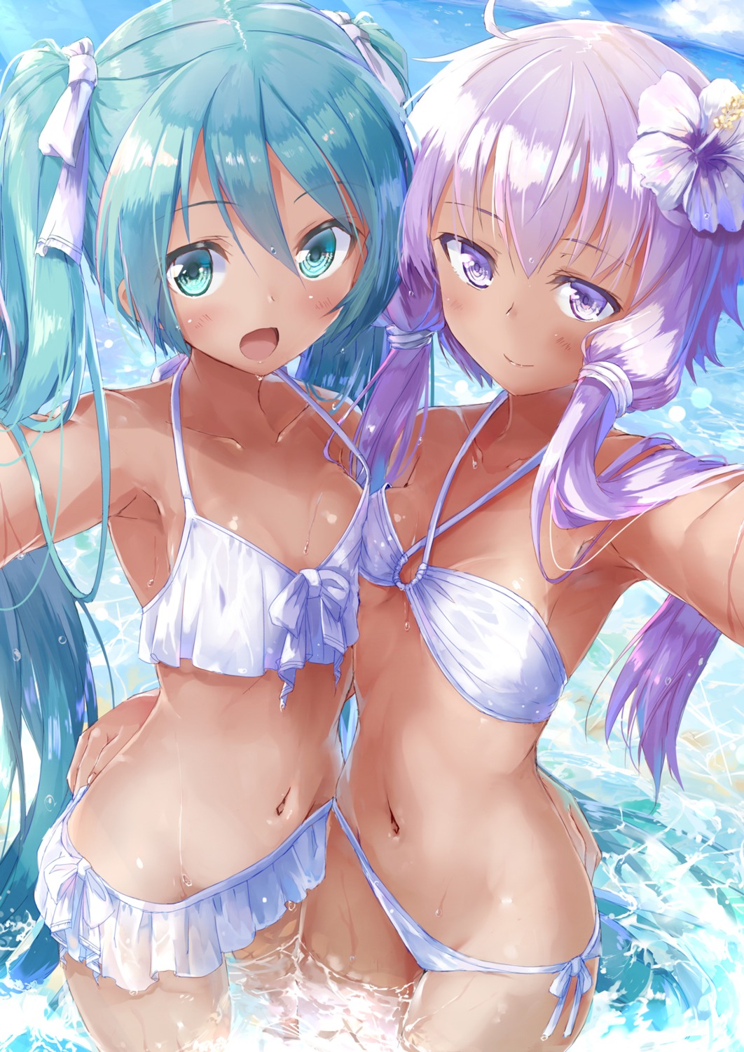 Daidou Demitasse Vocaloid Hatsune Miku Yuzuki Yukari Bikini Cleavage